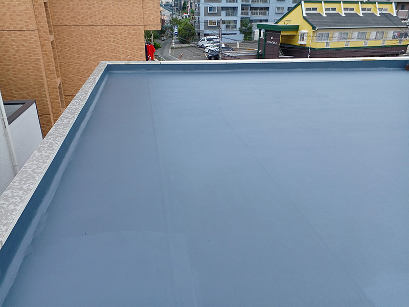 福岡県東区下原　I.T様<br>マンション陸屋根及びベランダ防水塗装工事　